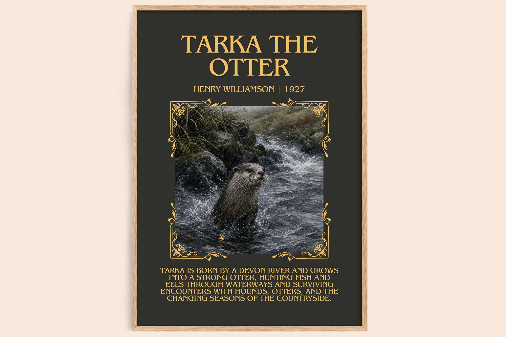 Tarka the Otter Minimalist Book Poster by Henry Williamson