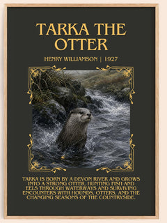 Tarka the Otter Minimalist Book Poster by Henry Williamson – book poster