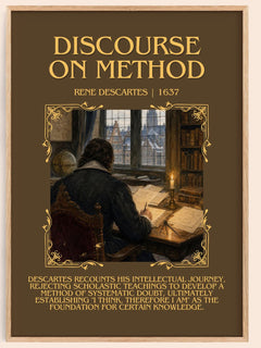Discourse on Method Minimalist Book Poster by Rene Descartes – book poster
