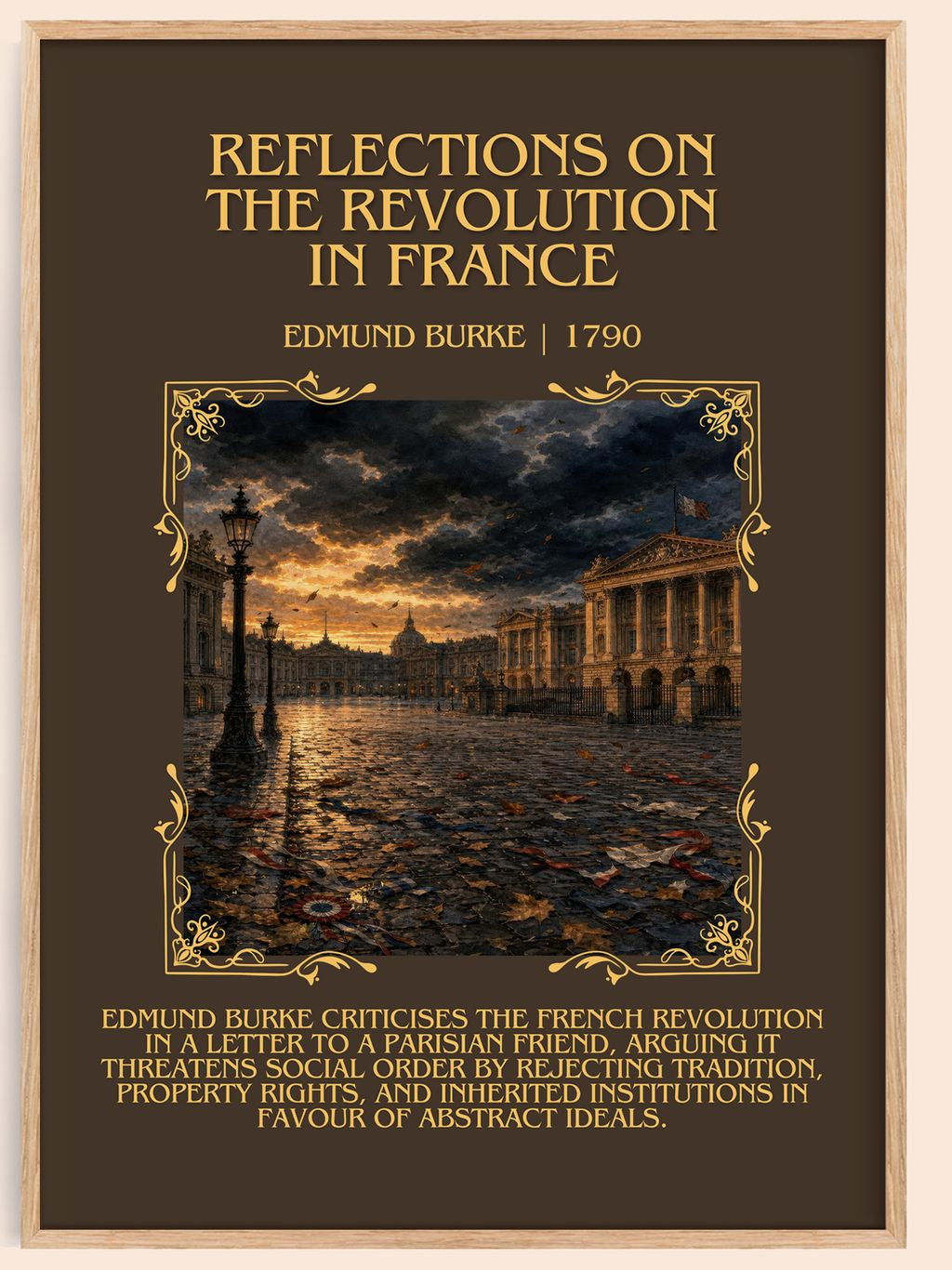 Reflections on the Revolution in France Minimalist Book Poster by Edmund Burke – book poster