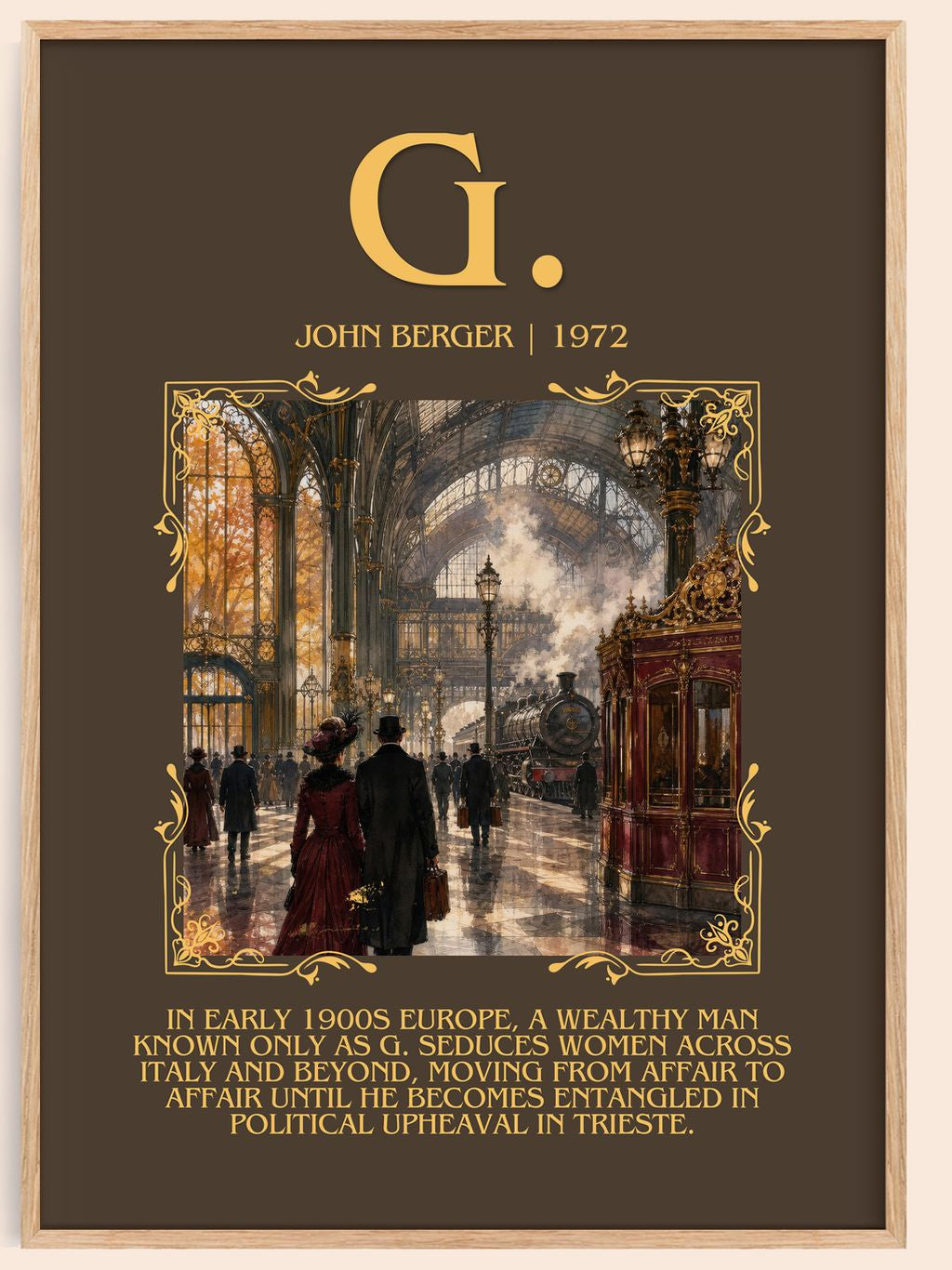 G. Minimalist Book Poster by John Berger – book poster