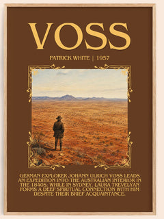 Voss Minimalist Book Poster by Patrick White – book poster