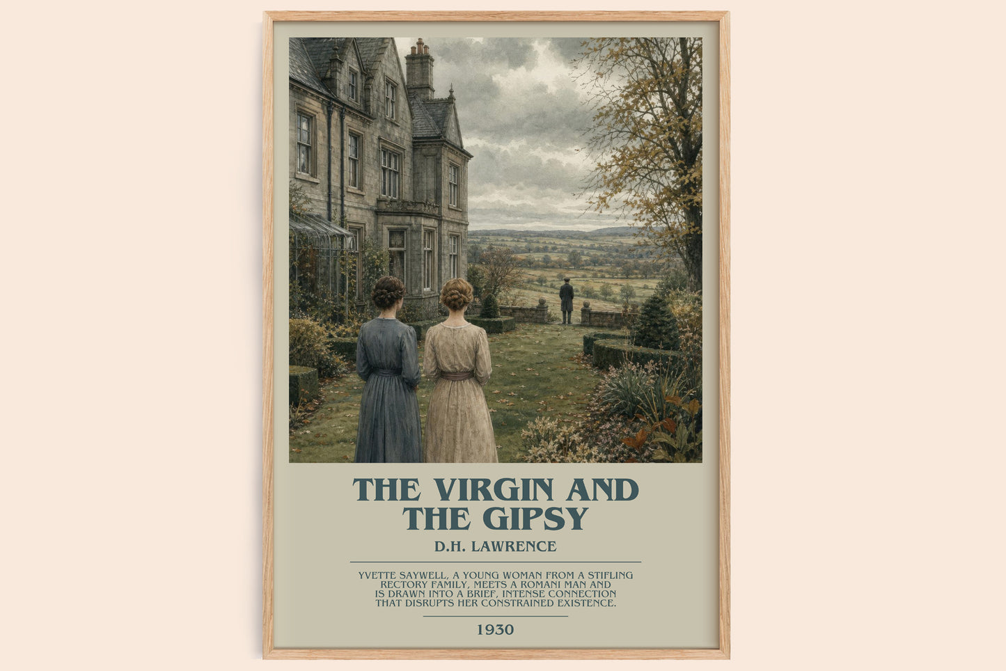 The Virgin And The Gipsy bookish book poster by D.H. Lawrence – framed literary art print