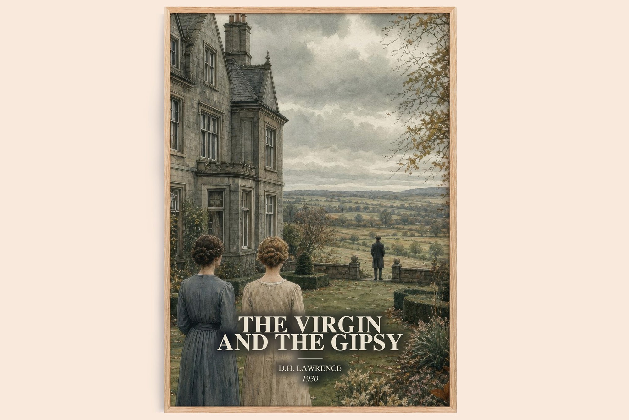 The Virgin And The Gipsy watercolour book poster by D.H. Lawrence – framed literary art print