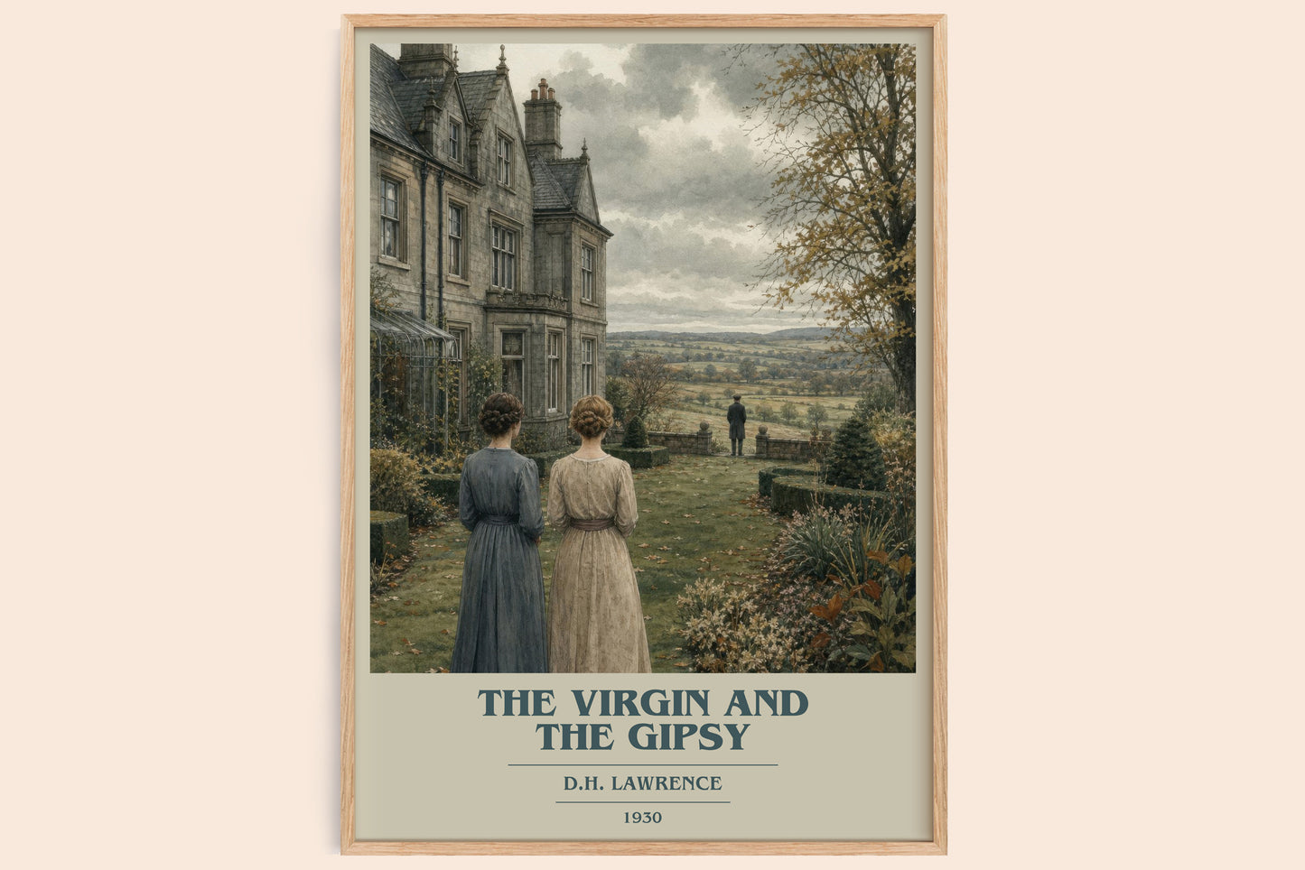 The Virgin And The Gipsy book cover book poster by D.H. Lawrence – framed literary art print