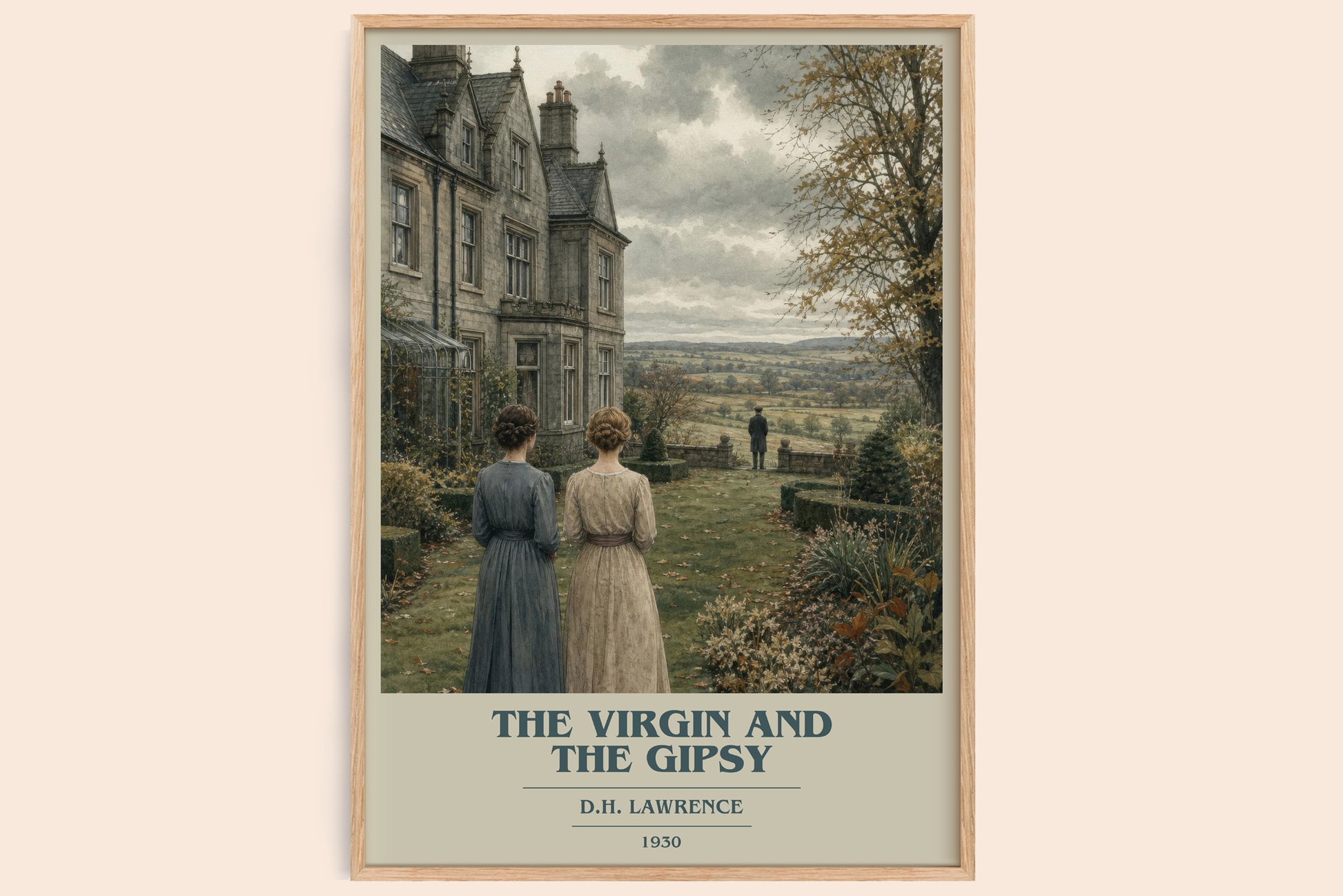 The Virgin And The Gipsy book cover book poster by D.H. Lawrence – framed literary art print