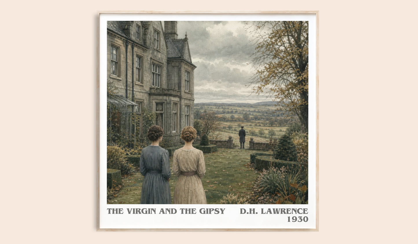 The Virgin And The Gipsy literary book poster by D.H. Lawrence – framed literary art print