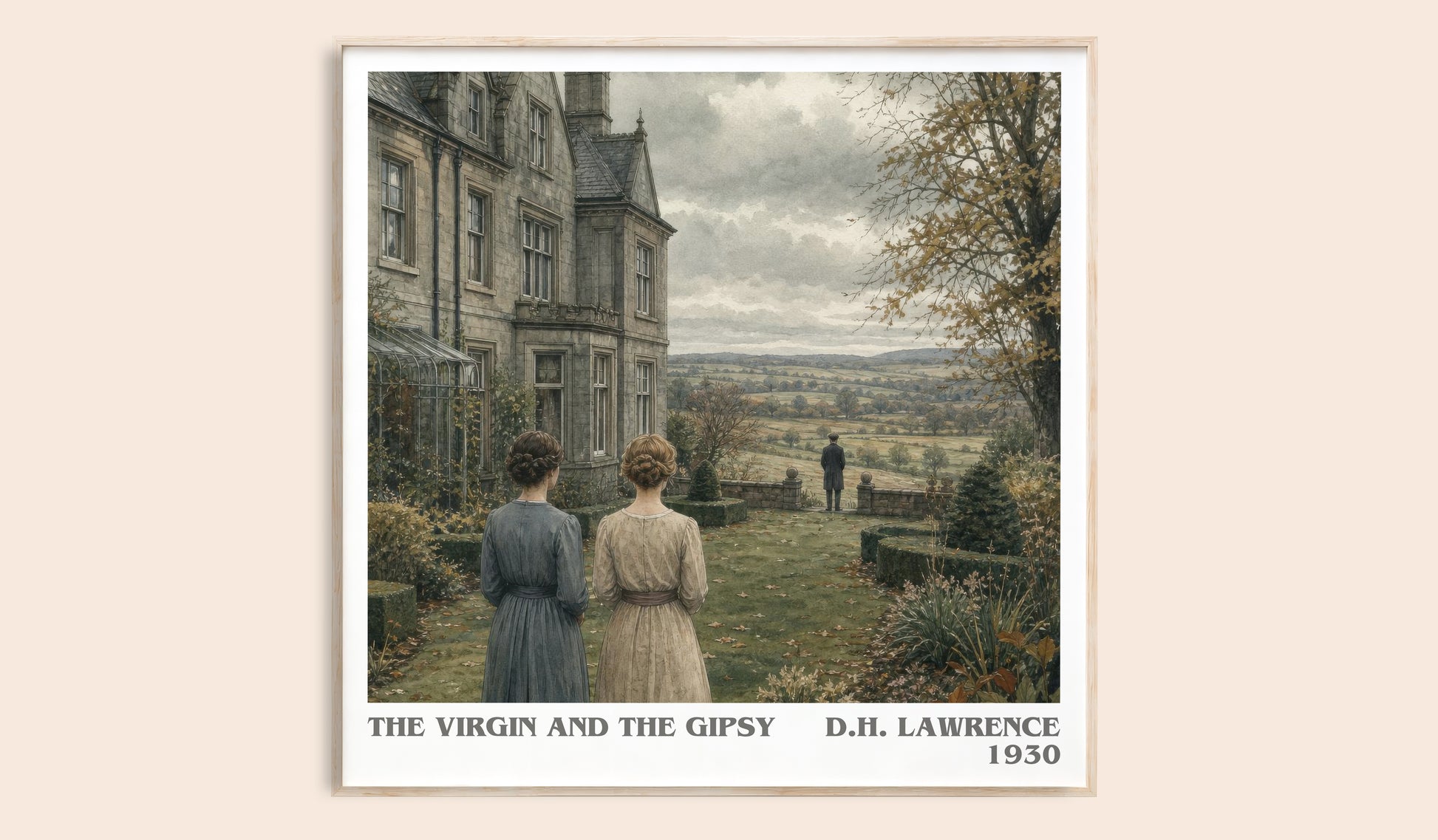The Virgin And The Gipsy literary book poster by D.H. Lawrence – framed literary art print