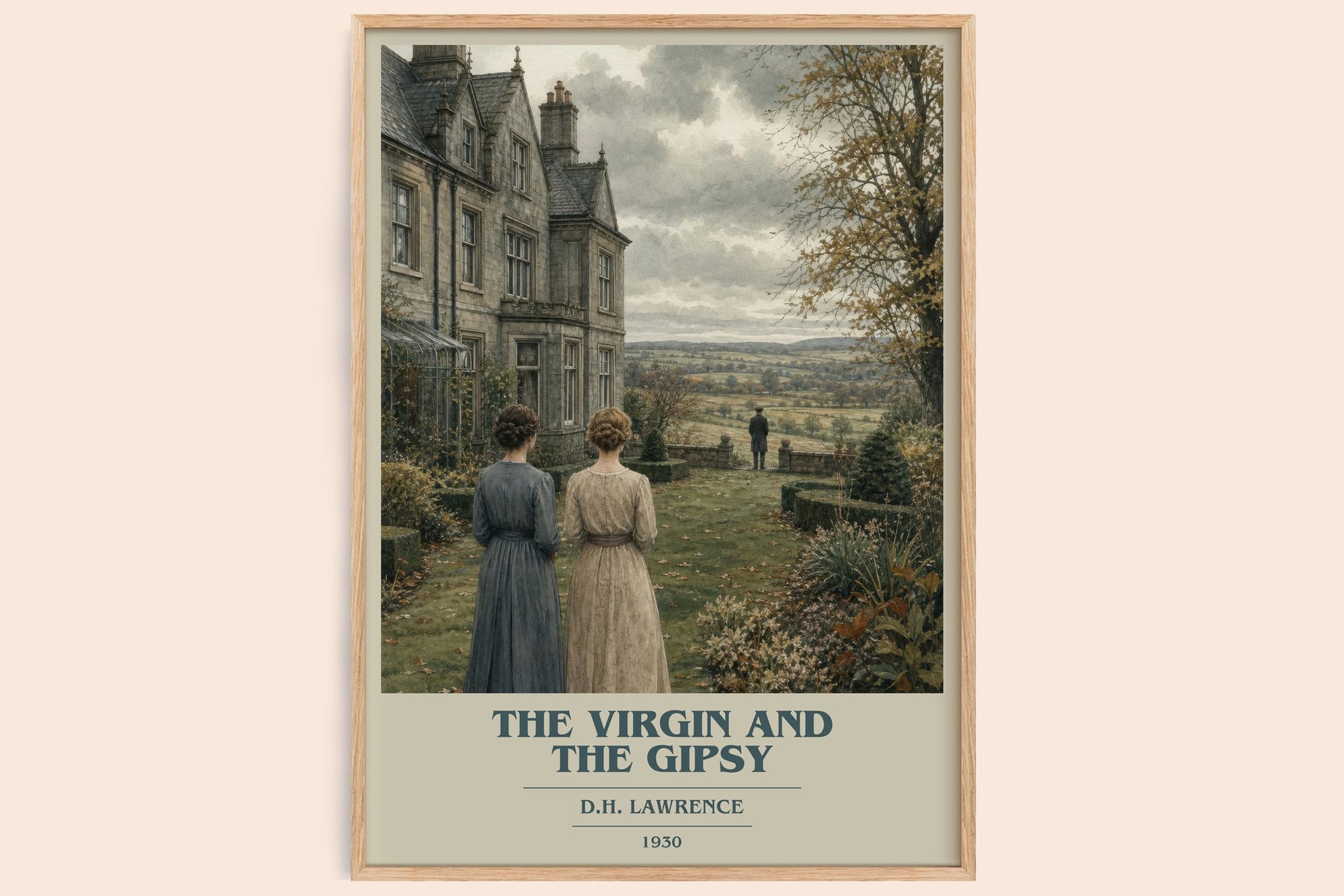 The Virgin And The Gipsy book cover book poster by D.H. Lawrence – framed literary art print