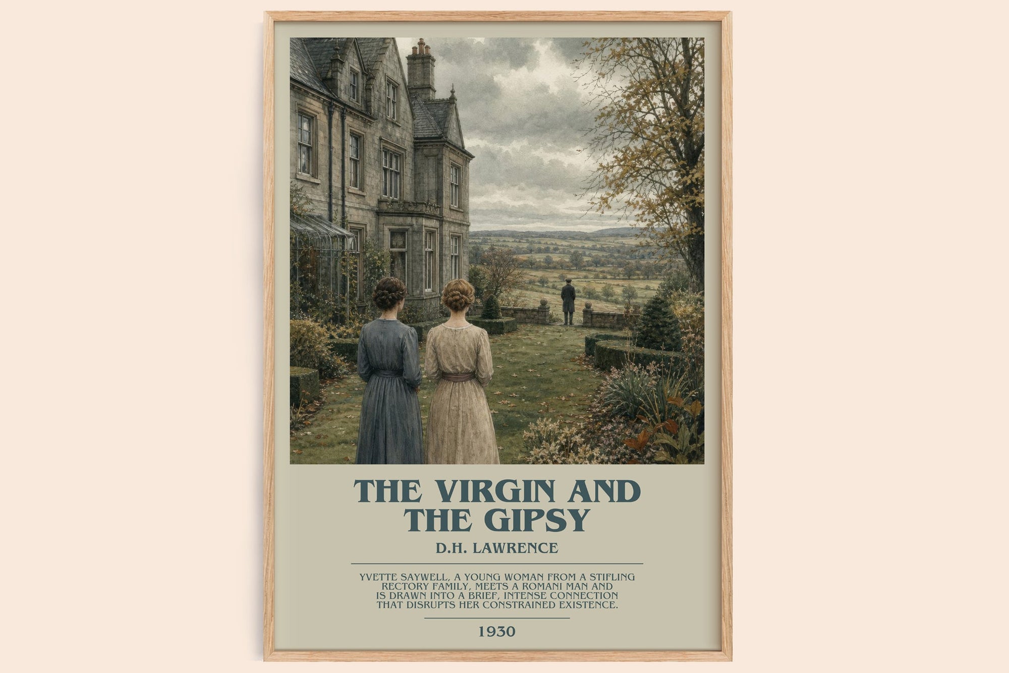 The Virgin And The Gipsy bookish book poster by D.H. Lawrence – framed literary art print