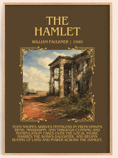 The Hamlet Minimalist Book Poster by William Faulkner – book poster