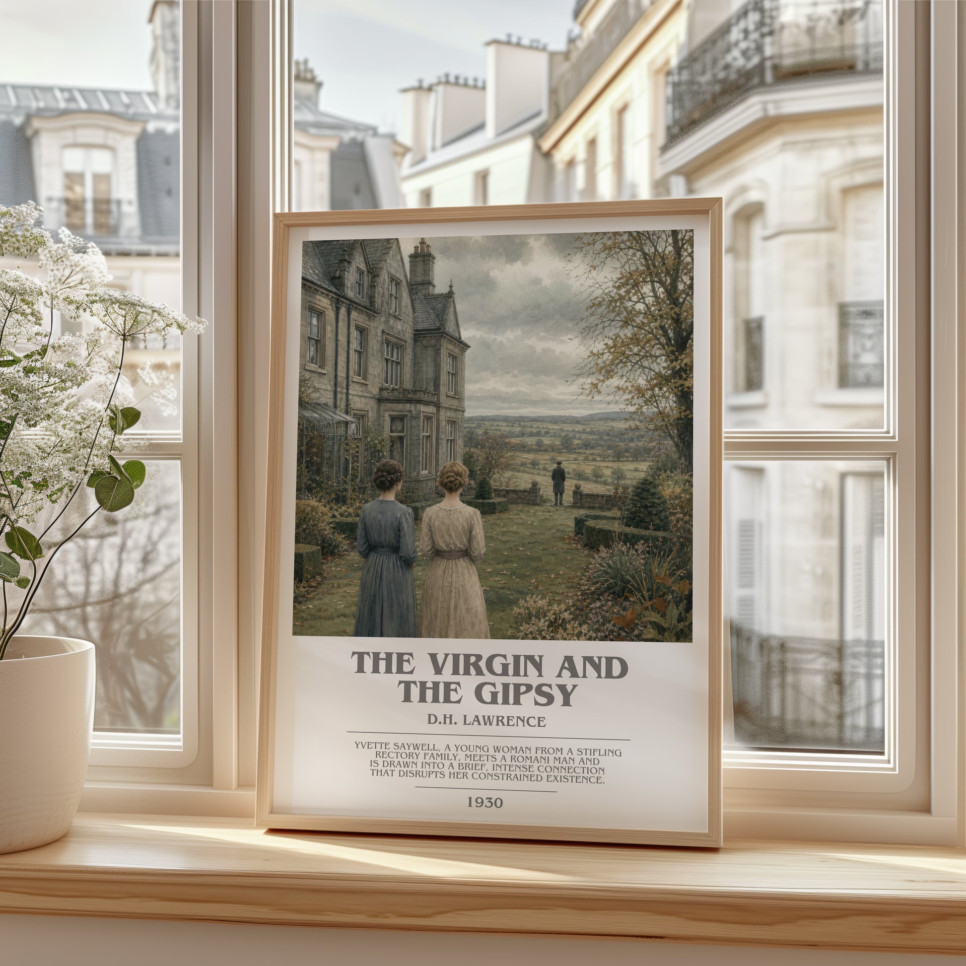 The Virgin And The Gipsy bookish poster colour and style options – D.H. Lawrence book art