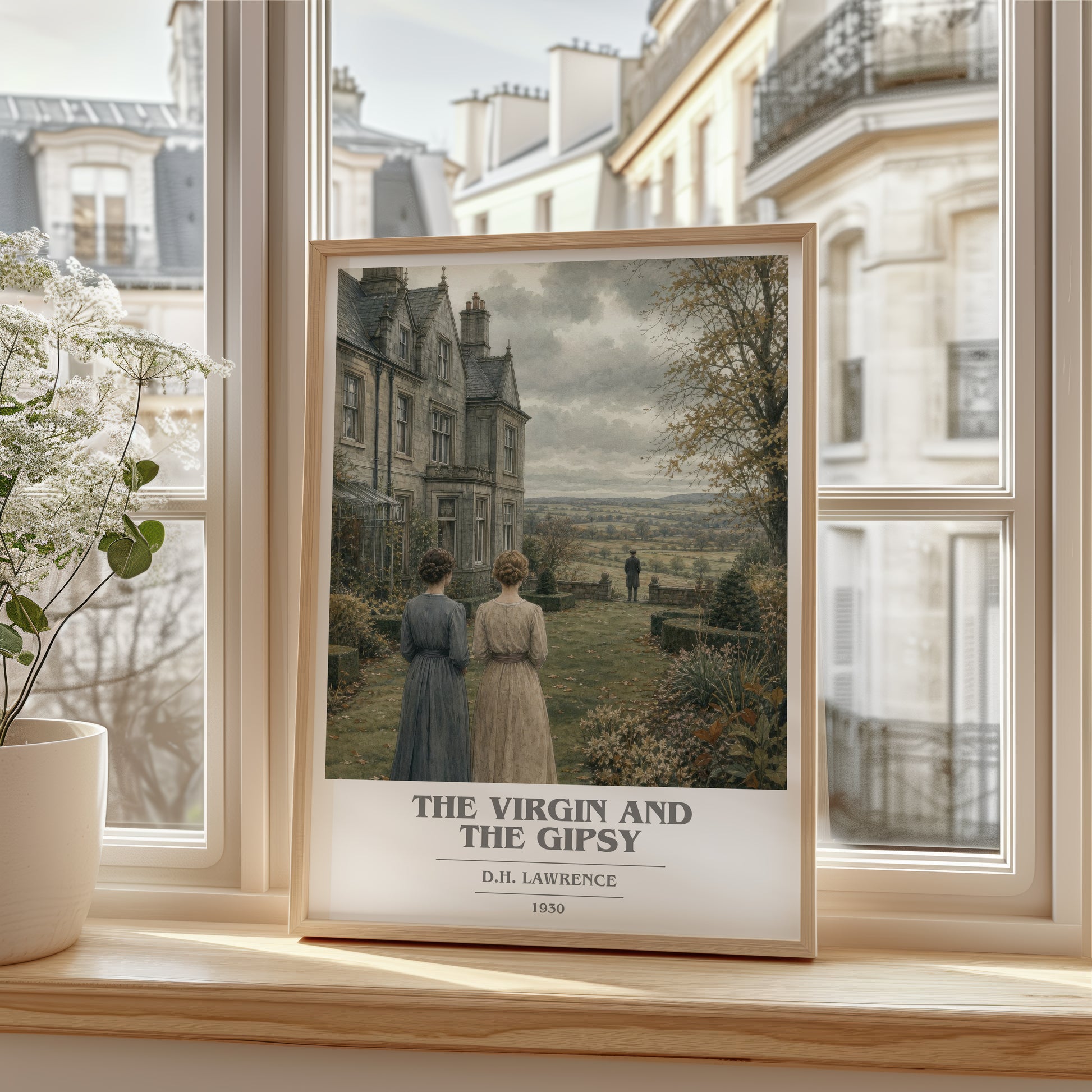 The Virgin And The Gipsy book cover poster colour and style options – D.H. Lawrence book art