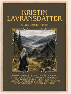Kristin Lavransdatter Minimalist Book Poster by Sigrid Undset – book poster