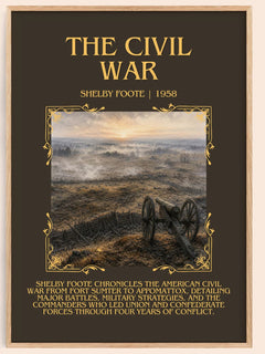 The Civil War Minimalist Book Poster by Shelby Foote – book poster