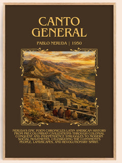 Canto General Minimalist Book Poster by Pablo Neruda – book poster