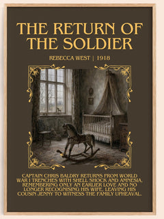 The Return of the Soldier Minimalist Book Poster by Rebecca West – book poster