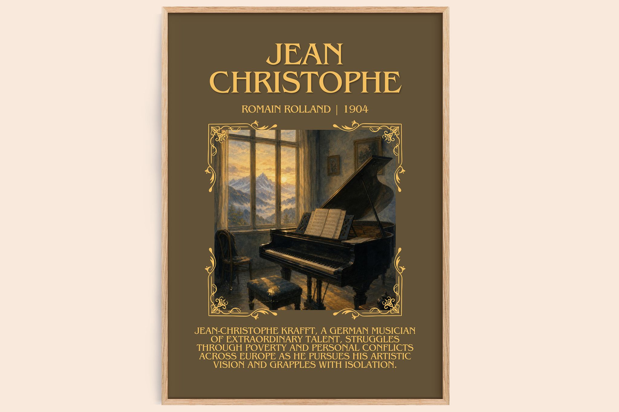 Jean Christophe Minimalist Book Poster by Romain Rolland