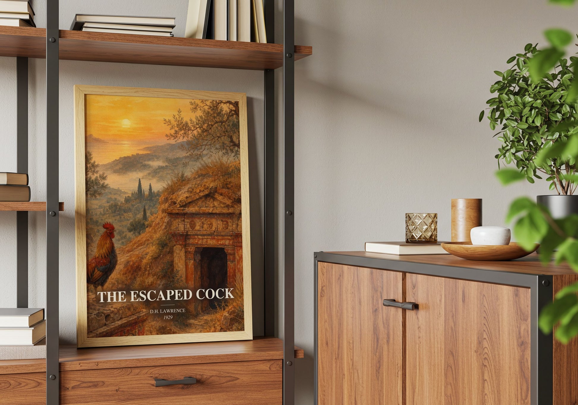 The Escaped Cock book watercolour illustration paper finish options – matte satin gloss