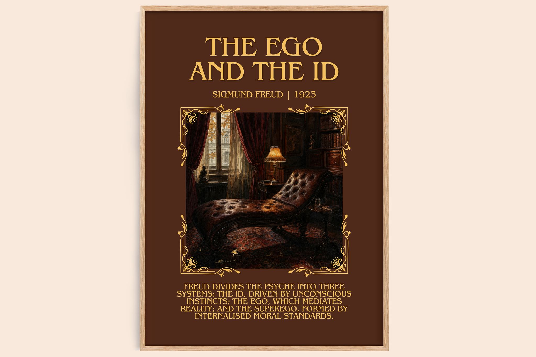 The Ego and the Id Minimalist Book Poster by Sigmund Freud