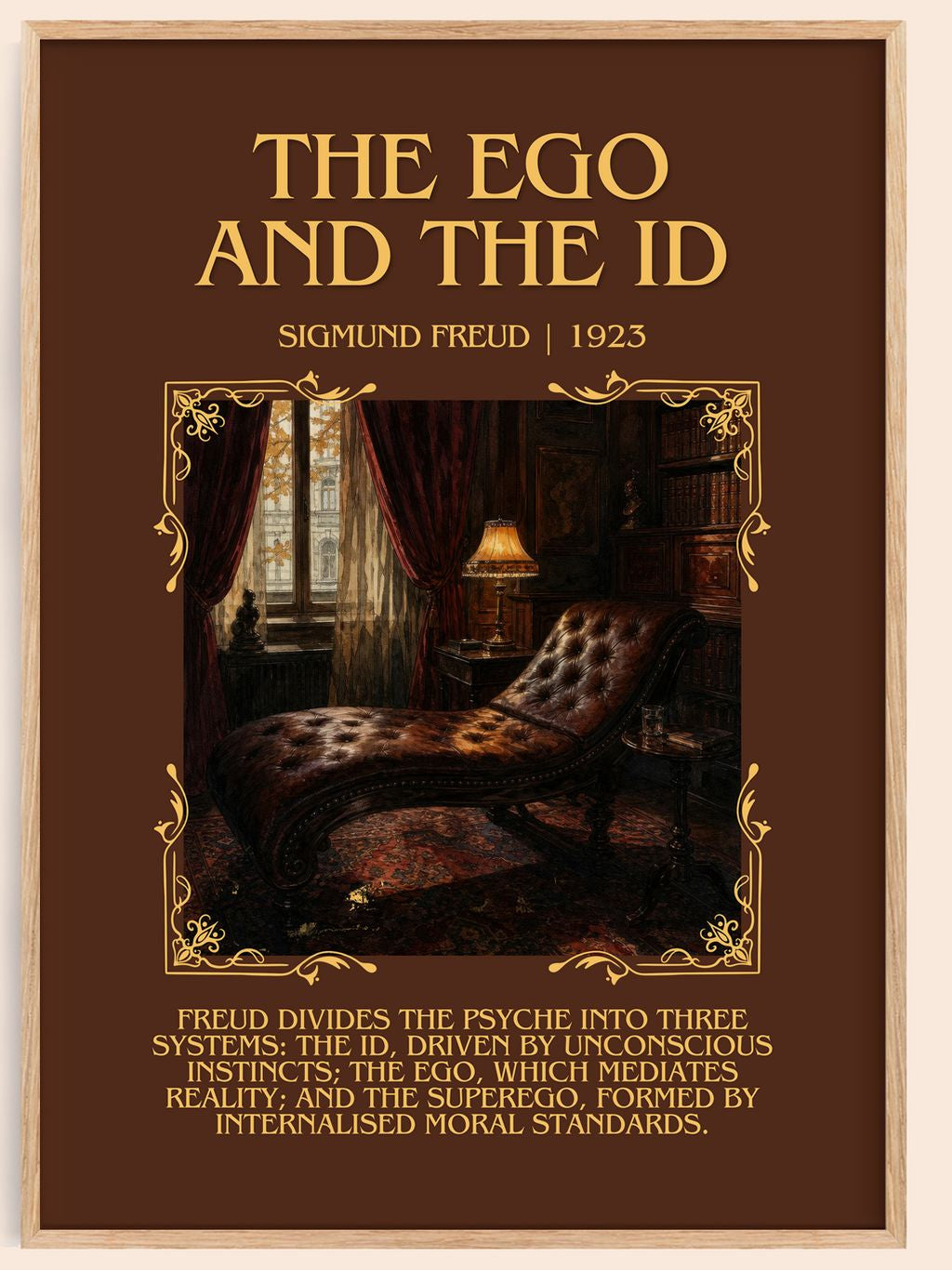 The Ego and the Id Minimalist Book Poster by Sigmund Freud – book poster
