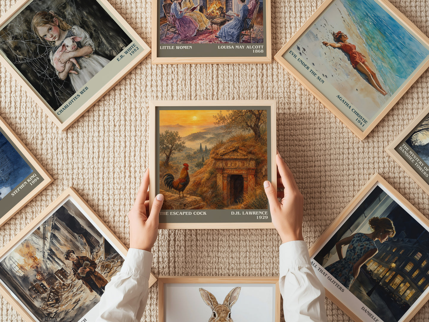The Escaped Cock literary book poster framed on wall – literary fiction wall art