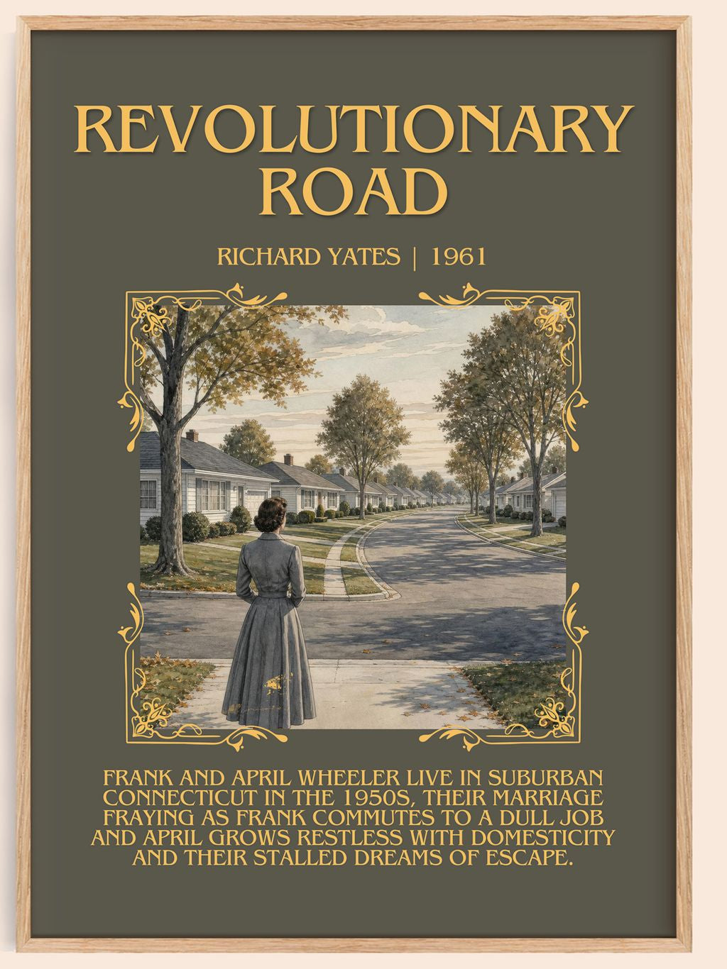 Revolutionary Road Minimalist Book Poster by Richard Yates – book poster