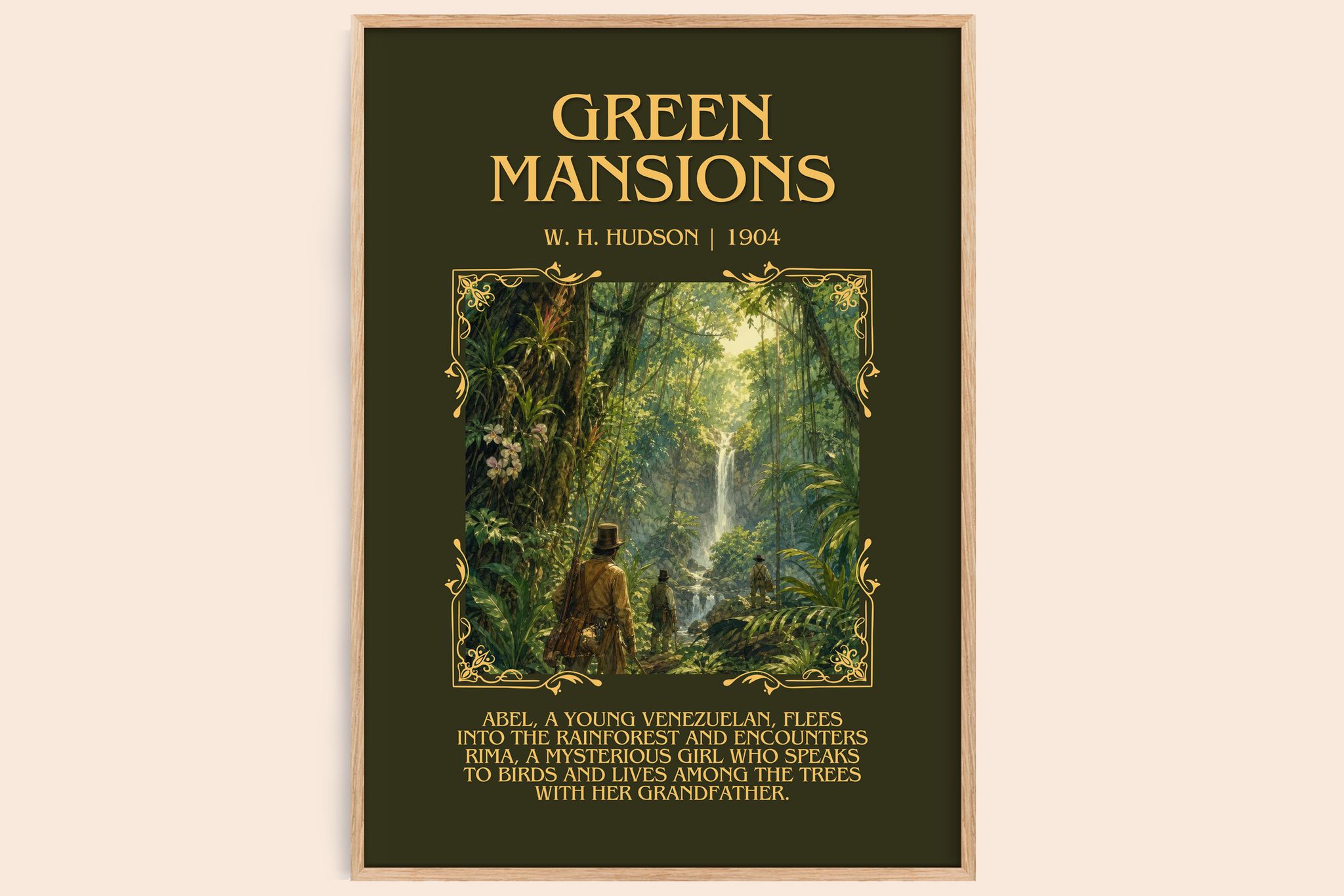 Green Mansions Minimalist Book Poster by W. H. Hudson