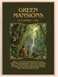 Green Mansions Minimalist Book Poster by W. H. Hudson – book poster