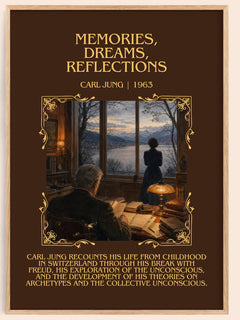Memories, Dreams, Reflections Minimalist Book Poster by Carl Jung – book poster