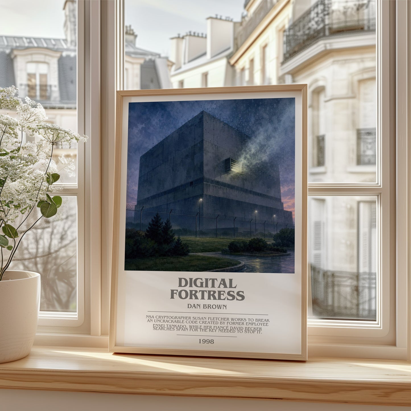 Digital Fortress bookish poster colour and style options – Dan Brown book art