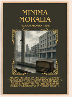 Minima Moralia Minimalist Book Poster by Theodor Adorno – book poster