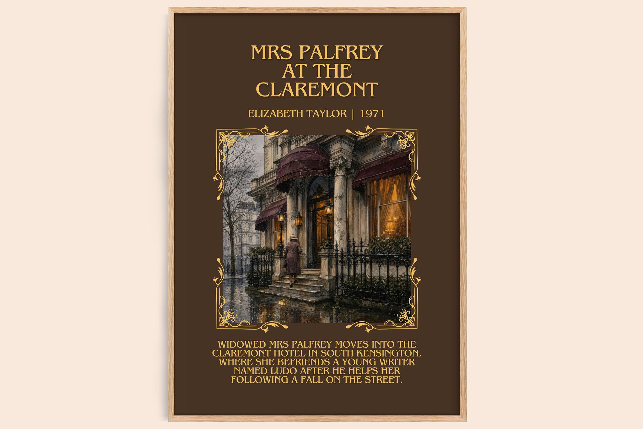 Mrs Palfrey at the Claremont Minimalist Book Poster by E. Taylor