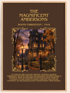 The Magnificent Ambersons Minimalist Book Poster by Booth Tarkington – book poster