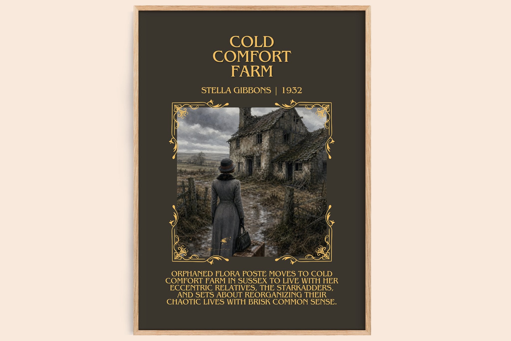 Cold Comfort Farm Minimalist Book Poster by Stella Gibbons