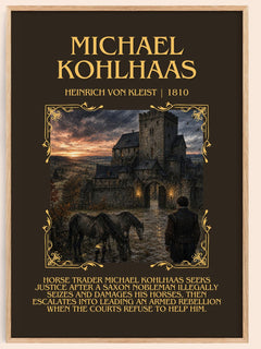 Michael Kohlhaas Minimalist Book Poster by Heinrich von Kleist – book poster