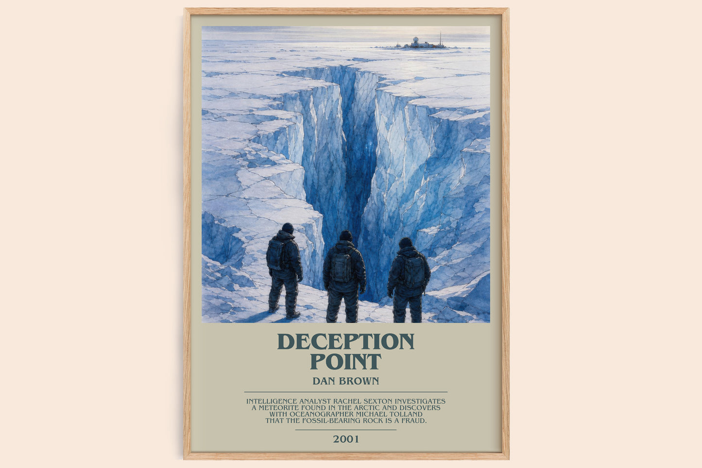 Deception Point bookish book poster by Dan Brown – framed literary art print