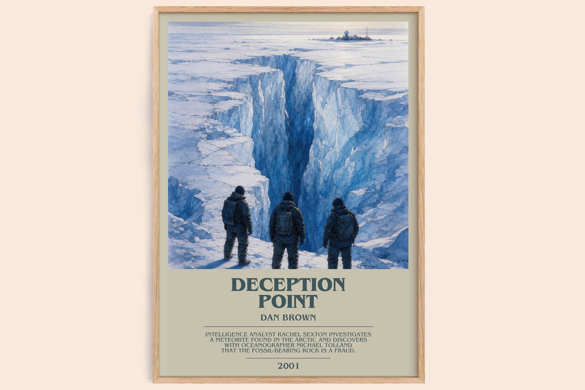 Deception Point bookish book poster by Dan Brown – framed literary art print