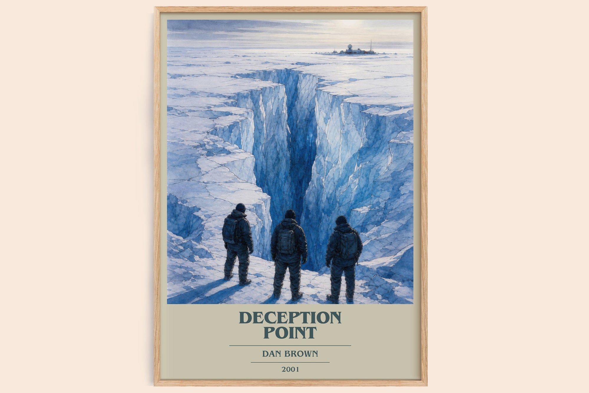 Deception Point book cover book poster by Dan Brown – framed literary art print