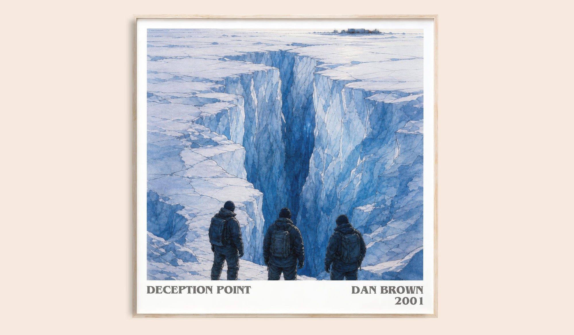 Deception Point literary book poster by Dan Brown – framed literary art print