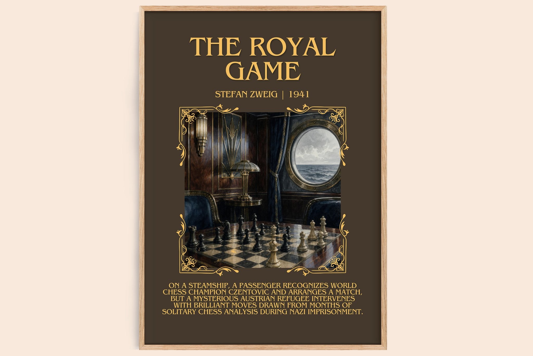The Royal Game Minimalist Book Poster by Stefan Zweig