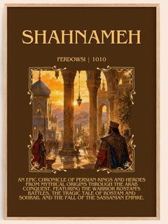 Shahnameh Minimalist Book Poster by Ferdowsi – book poster