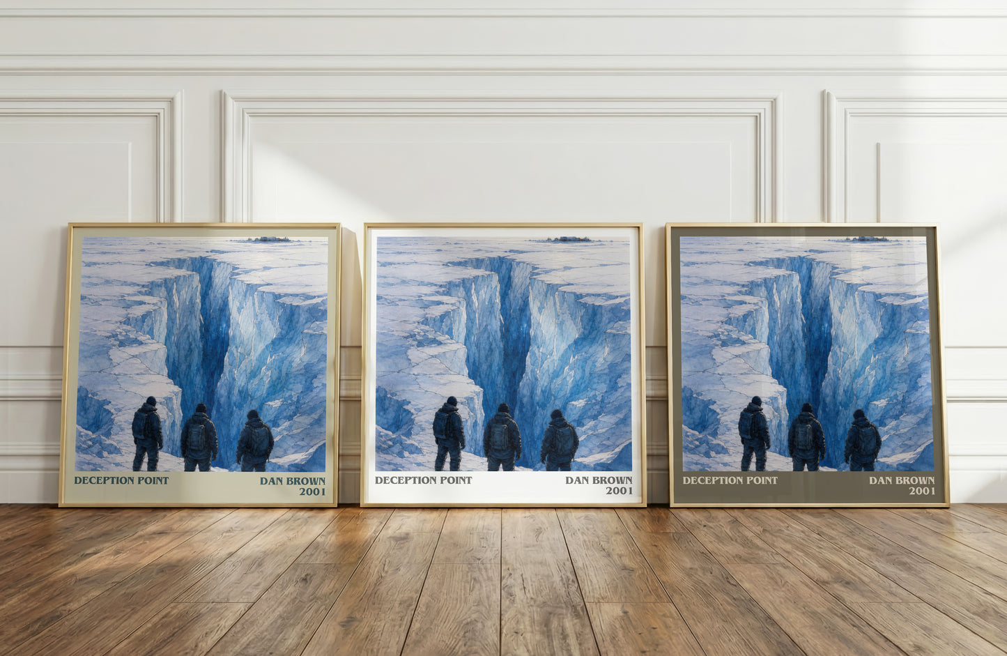 Deception Point literary art print colour and style options – Dan Brown book art
