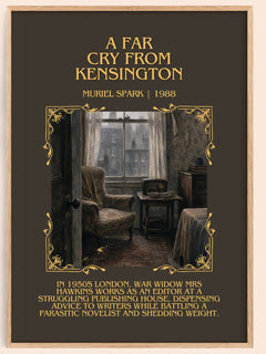 A Far Cry From Kensington Minimalist Book Poster by Muriel Spark – book poster