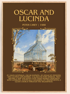 Oscar and Lucinda Minimalist Book Poster by Peter Carey – book poster