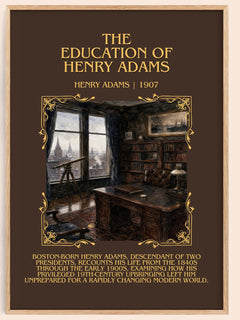 The Education of Henry Adams Minimalist Book Poster by Henry Adams – book poster