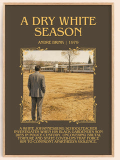 A Dry White Season Minimalist Book Poster by Andre Brink – book poster