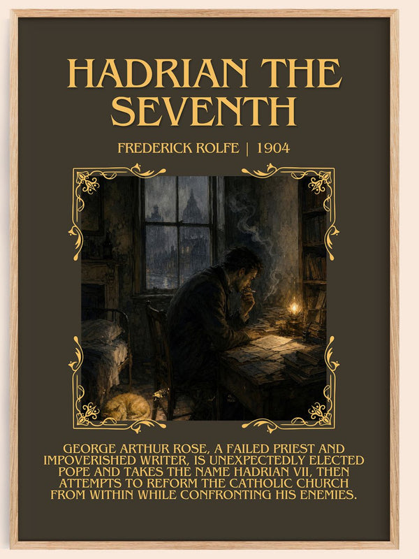 Hadrian the Seventh Minimalist Book Poster by Frederick Rolfe – book poster