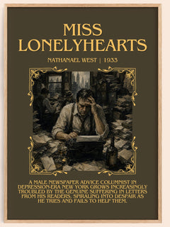 Miss Lonelyhearts Minimalist Book Poster by Nathanael West – book poster