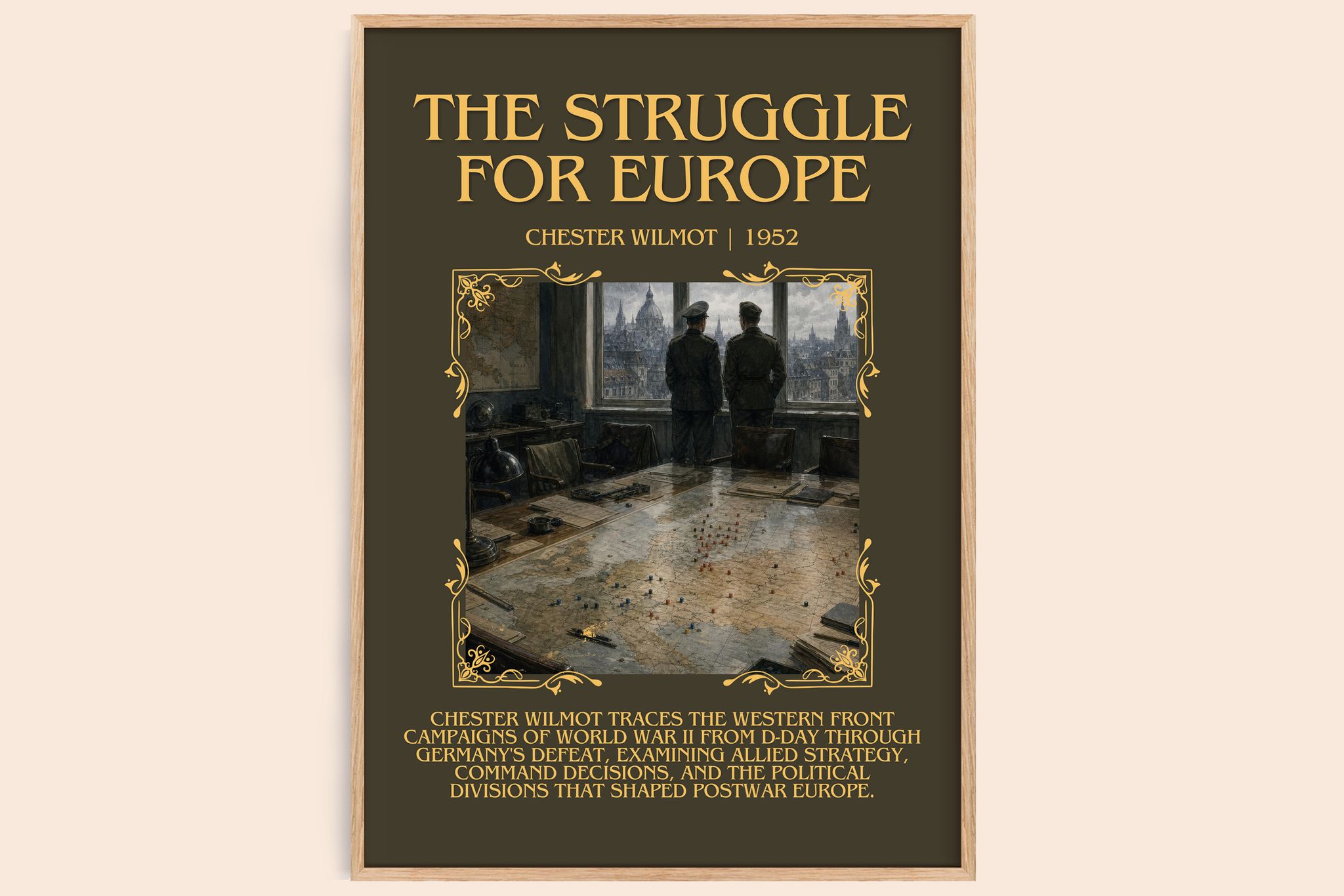 The Struggle for Europe Minimalist Book Poster by Chester Wilmot